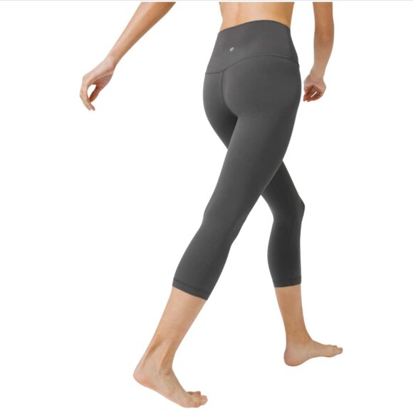 NWT Lululemon Align High Rise Crop Leggings Womens 16 Gray 21" Inseam Cropped - Picture 3 of 11